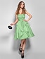 cheap Special Occasion Dresses-A-Line 1950s Dress Holiday Homecoming Knee Length Sleeveless Strapless Satin with Pleats 2023