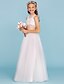 cheap Junior Bridesmaid Dresses-Princess Floor Length Bateau Neck Lace Junior Bridesmaid Dresses&amp;Gowns With Pearls Beautiful Back Kids Wedding Guest Dress 4-16 Year