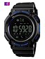 baratos Relógio Desportivo-SKMEI Homens Relógio Esportivo Relógio de Moda Relógio de Pulso Digital Digital Preto Azul Laranja / Couro PU Acolchoado