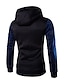 cheap Basic Hoodie Sweatshirts-Men&#039;s Button Up Hoodie Blue Yellow Wine Red Navy Blue Hooded Color Block Going out Cotton Active Cool Winter Clothing Apparel Hoodies Sweatshirts  Long Sleeve
