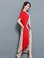 cheap Women&#039;s Dresses-Women&#039;s Cotton Loose Dress - Color Block Maxi