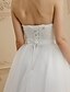cheap Wedding Dresses-Reception Wedding Dresses A-Line Sweetheart Sleeveless Asymmetrical Lace Bridal Gowns With Bowknot Sash / Ribbon 2023 Summer Wedding Party, Women&#039;s Clothing