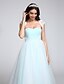 cheap Wedding Dresses-Wedding Dresses A-Line Sweetheart Sleeveless Sweep / Brush Train Tulle Bridal Gowns With Sequin Appliques 2023