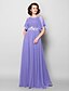 cheap Mother of the Bride Dresses-A-Line Mother of the Bride Dress Jewel Neck Floor Length Chiffon Short Sleeve with Criss Cross Beading Appliques