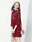 cheap Women&#039;s Dresses-Women&#039;s Going out Vintage / Street chic / Sophisticated Shift Dress - Camouflage Tassel Crew Neck / Fall / Winter