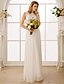 cheap Wedding Dresses-Beach Wedding Dresses Two Piece Jewel Neck Sleeveless Floor Length Chiffon Bridal Gowns With Appliques 2024