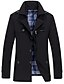 cheap Men&#039;s Jackets &amp; Coats-Men&#039;s Winter Trench Coat Long Solid Colored Daily Simple Long Sleeve Cotton Black Blue Army Green M L XL