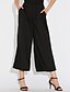 cheap Women&#039;s Pants-Women&#039;s Wide Leg Trousers Mid Rise Casual Daily Stretchy Solid Colored Black XL / Chinos
