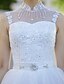 Χαμηλού Κόστους Νυφικά Φορέματα-Βραδινή τουαλέτα Ζιβάγκο Μέχρι τον αστράγαλο Τούλι Φορέματα γάμου φτιαγμένα στο μέτρο με Πούλιες / Διακοσμητικά Επιράμματα με LAN TING BRIDE® / Λάμψη &amp; Στυλ / Σι-θρου