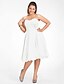 cheap Special Occasion Dresses-A-Line Elegant Pastel Colors Cocktail Party Dress Sweetheart Neckline Sleeveless Knee Length Chiffon with Ruched Beading 2020