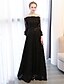 cheap Prom Dresses-A-Line Off Shoulder Ankle Length Lace Prom / Formal Evening Dress with Sash / Ribbon by LAN TING Express