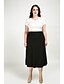 cheap Women&#039;s Skirts-Women&#039;s Daily / Holiday / Going out Vintage Plus Size Cotton A Line / Swing Skirts - Solid Colored Knitting White Black S M L / Work / Club / Beach