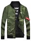 cheap Men&#039;s Jackets &amp; Coats-Men&#039;s Fall Winter Jacket Daily Plus Size Leisure Stand Regular Print Letter Long Sleeve Black / Army Green
