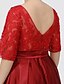 cheap Mother of the Bride Dresses-Ball Gown A-Line Mother of the Bride Dress Classic &amp; Timeless Elegant &amp; Luxurious Plus Size Jewel Neck Floor Length Lace Over Satin Half Sleeve with Sash / Ribbon 2022 / See Through