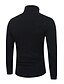 billige Herregensere og -cardigans-Herre Daglig Jacquard Ensfarget Langermet Store størrelser Normal Pullover Genserjumper, Rullekrage Høst / Vinter Svart / Kakifarget / Grønn M / L / XL