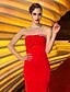 cheap Evening Dresses-Mermaid / Trumpet Celebrity Style Dress Holiday Sweep / Brush Train Sleeveless Strapless Jersey with Criss Cross Ruched Beading 2022 / Cocktail Party / Formal Evening / Open Back