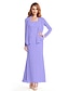 cheap Mother of the Bride Dresses-Sheath / Column Mother of the Bride Dress Convertible Dress Straps Ankle Length Crepe Long Sleeve yes with Pleats 2023