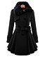 preiswerte Damenmäntel und Trenchcoats-Damen Mantel Freizeitskleidung Winter Herbst Lang Mantel Regular Fit Klassisch &amp; Zeitlos Jacken Langarm Kamel Schwarz Dunkelblau