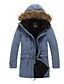 cheap Men&#039;s Downs &amp; Parkas-Men&#039;s Daily / Going out Solid Colored Regular Padded, Others Long Sleeve Winter Blue / Khaki M / L / XL