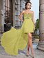 billige Rochii Ocazii Speciale-Sheath / Column Sweetheart Neckline Asymmetrical Chiffon Dress with Beading / Crystals by TS Couture®