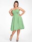 cheap Special Occasion Dresses-A-Line Elegant Pastel Colors Cocktail Party Dress Sweetheart Neckline Sleeveless Knee Length Chiffon with Ruched Beading 2020