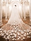 رخيصةأون طرحات الزفاف-Two-tier الحجاب الزفاف Cathedral Veils مع زينة دانتيل / تول / Angel cut / Waterfall