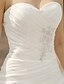 cheap Wedding Dresses-Wedding Dresses Princess Sweetheart Sleeveless Chapel Train Satin Bridal Gowns With Beading Cascading Ruffle 2023