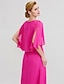cheap Mother of the Bride Dresses-A-Line Mother of the Bride Dress Elegant Cowl Neck Floor Length Chiffon Half Sleeve with Beading 2021