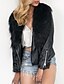 cheap Women&#039;s Fur &amp; Faux Fur Coats-Women&#039;s Daily Fall / Winter Plus Size Short Fur Coat, Solid Colored Shirt Collar Long Sleeve Faux Fur White / Black / Gray