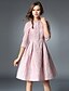 cheap Women&#039;s Dresses-Women&#039;s Party / Daily / Going out Vintage / Sophisticated A Line Dress - Jacquard Spring &amp; Summer Pink L XL XXL