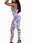 preiswerte Jumpsuits für Damen-Damen Overall Blumen Farbblock Gurt Party Regenbogen S M L Frühling