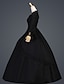 cheap Historical &amp; Vintage Costumes-Duchess Gothic Vintage Victorian Medieval 18th Century Dress Party Costume Masquerade Prom Dress Women&#039;s Lace Costume Black / Burgundy Vintage Cosplay Party Prom Long Sleeve Floor Length Ball Gown