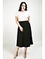 cheap Women&#039;s Skirts-Women&#039;s Daily / Holiday / Going out Vintage Plus Size Cotton A Line / Swing Skirts - Solid Colored Knitting White Black S M L / Work / Club / Beach