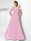 cheap Evening Dresses-Ball Gown Open Back Dress Formal Evening Military Ball Floor Length Short Sleeve Off Shoulder Chiffon with Beading Draping 2023
