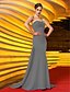 cheap Evening Dresses-Mermaid / Trumpet Celebrity Style Dress Holiday Sweep / Brush Train Sleeveless Strapless Jersey with Criss Cross Ruched Beading 2022 / Cocktail Party / Formal Evening / Open Back