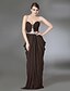 cheap Special Occasion Dresses-Sheath / Column Strapless Floor Length Chiffon Open Back Formal Evening Dress with Beading / Draping by TS Couture®