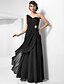 cheap Special Occasion Dresses-Sheath / Column Open Back Formal Evening Military Ball Dress One Shoulder Sleeveless Floor Length Chiffon with Ruched Crystals Draping 2022