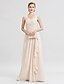cheap Mother of the Bride Dresses-Sheath / Column Mother of the Bride Dress Open Back Furcal V Neck Floor Length Chiffon Floral Lace Sleeveless with Criss Cross Ruffles Split Front 2020