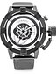 cheap Sport Watches-Men&#039;s Wrist Watch Quartz Metal Black Dual Time Zones Cool Large Dial Analog Casual Fashion - White Yellow Red