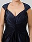 billige Kjoler til brudens mor-Ball Gown A-Line Mother of the Bride Dress Beautiful Back Plus Size See Through V Neck Floor Length Lace Stretch Satin Sleeveless with Criss Cross Pleats 2022