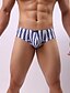 cheap Men&#039;s Briefs Underwear-Men&#039;s Print Striped Briefs Underwear Super Sexy 1 PC Light Blue M