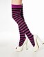 cheap Socks &amp; Tights-Women&#039;s Medium Stockings - Striped Purple Red Yellow One-Size