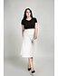 cheap Women&#039;s Skirts-Women&#039;s Daily / Holiday / Going out Vintage Plus Size Cotton A Line / Swing Skirts - Solid Colored Knitting White Black S M L / Work / Club / Beach