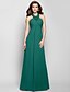 cheap Special Occasion Dresses-A-Line Minimalist Dress Prom Formal Evening Floor Length Sleeveless Halter Neck Chiffon with Criss Cross Ruched Beading 2023