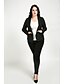 olcso Női felsőruházat-Utcai sikk Női Extra méret Blézer - Egyszínű Pamut