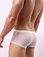 baratos Moda Íntima para Homem Confortável-Homens Cueca Boxer 1 PC Roupa de baixo Básico Cor Sólida Poliéster Cintura Baixa Normal Sexy Branco Preto Azul M L XL