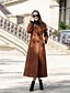 cheap Women&#039;s Coats &amp; Trench Coats-Women&#039;s Coat Daily Work Fall Winter Spring Long Coat Notch lapel collar Streetwear Jacket Long Sleeve Solid Colored Oversized Gray Green Brown