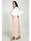Χαμηλού Κόστους Φορέματα Μεγάλα Μεγέθη-Γυναικεία Μακρύ Μεγάλα Μεγέθη Ανθισμένο Ροζ Φόρεμα Κομψό στυλ street Φθινόπωρο Πάρτι Σε γραμμή Α Συνδυασμός Χρωμάτων Μανίκι Νυχτερίδα Λαιμόκοψη V L XL