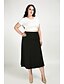 cheap Women&#039;s Skirts-Women&#039;s Daily / Holiday / Going out Vintage Plus Size Cotton A Line / Swing Skirts - Solid Colored Knitting White Black S M L / Work / Club / Beach