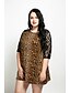 cheap Plus Size Lace Dresses-Women&#039;s Shift Dress Short Mini Dress Brown Half Sleeve Leopard Lace Fall Round Neck Regular Fit L XL XXL 3XL 4XL 5XL 6XL / Plus Size / Plus Size